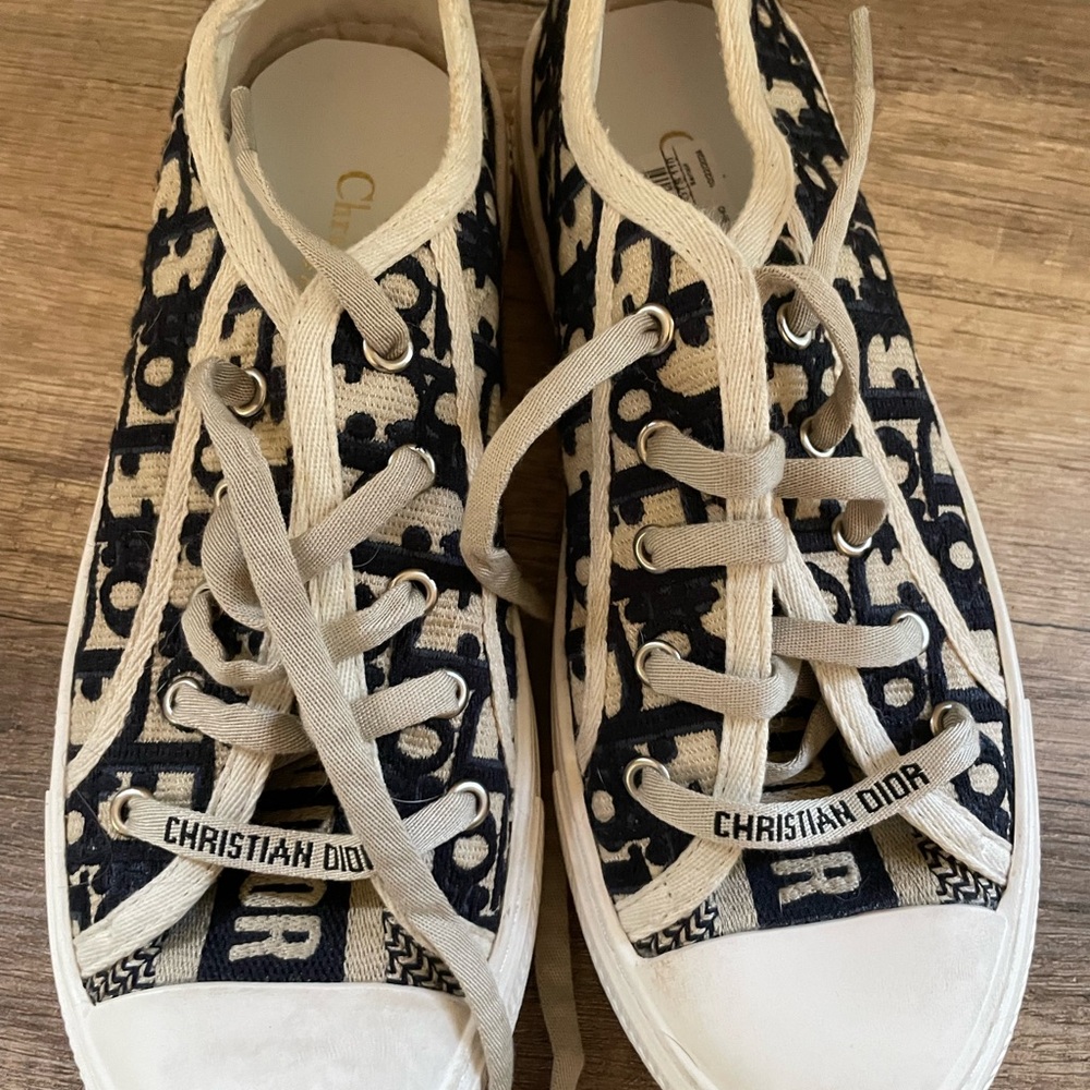 Dior Walk’n’Dior deep blue embroidered sneaker size 8 - Picture 9 of 9